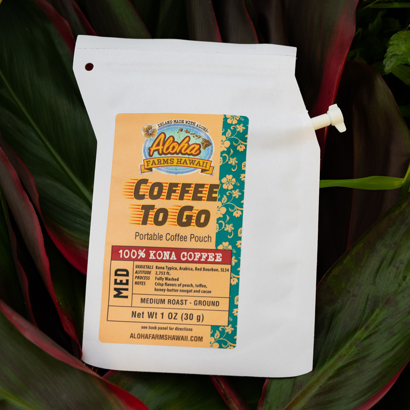 Aloha Farms Hawaii Coffee to Go Pouch 